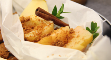 Papillote de poires aux spéculoos