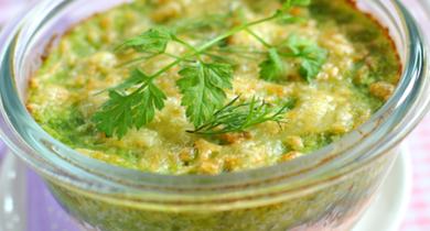 Parmentier de haricots verts et saumon 