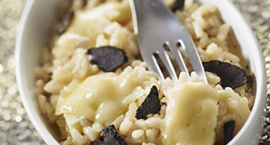 Risotto au camembert Lanquetot et à la truffe noire