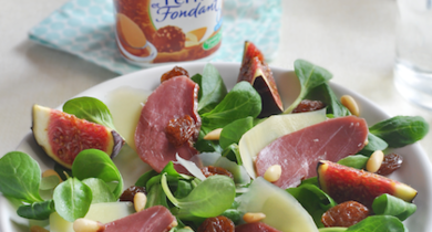 Menu : salade périgourdine + Sveltesse Saveur praliné façon Rocher