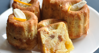 Petits moelleux fondants à l'orange et au pain d'épices Président 