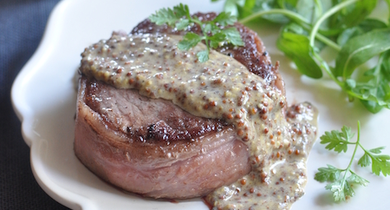 Pièce de boeuf à la dijonnaise