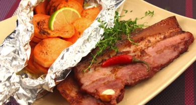 Poitrine de porc grillée 