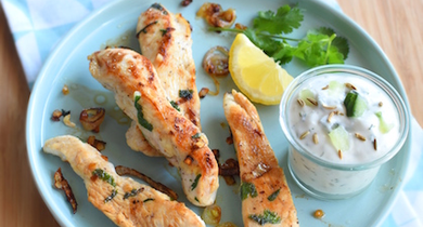 Poulet grillé à la sauce tzatziki