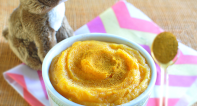 Purée de potimarron au curcuma