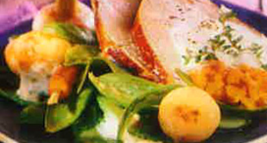 Quasi de veau et mousse de lait à la réglisse