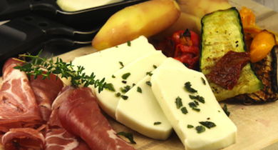 Raclette italienne à la mozzarella et coppa