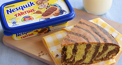 Gâteau marbré au Nesquik Tartine