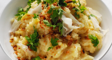 Risotto au safran et à l’Ossau-Iraty Istara
