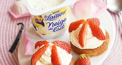 Sablés fraise et crème