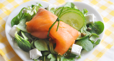 Salade du pêcheur aux « Petits Chèvres Doux »