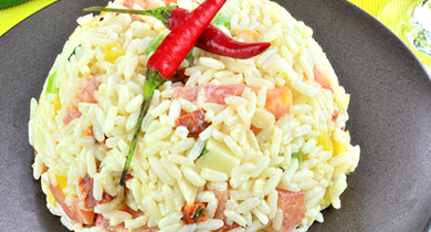 Salade de riz à l’espagnole