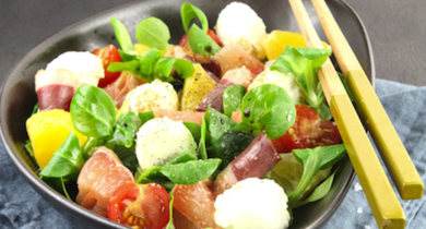 Salade mozzarella et agrumes