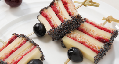 Sandwich confiture de cerises noires et Ossau-Iraty Istara