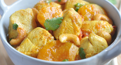 Sauté de poulet abricot gingembre