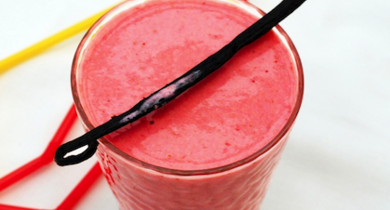 Smoothie vanille fraise