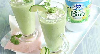 Soupes froides courgettes noix de coco