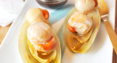 Poêlée de Saint-Jacques aux endives