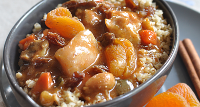 Tajine de poulet aux abricots