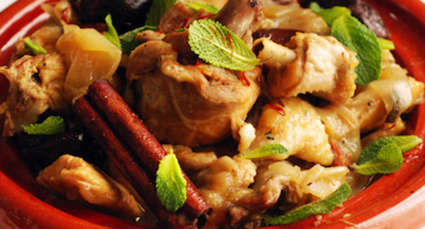 Tajine de volaille aux pruneaux