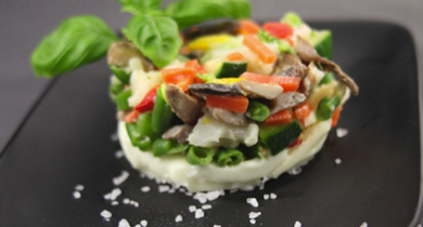 Tartare de légumes à la brousse de brebis