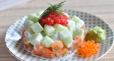 Tartare de saumon à l'aneth