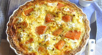 Tarte d'épeautre pimentée au potiron