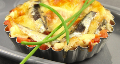 Tarte au thon étoilée d'anchois