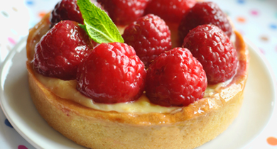 Tartelette aux framboises 