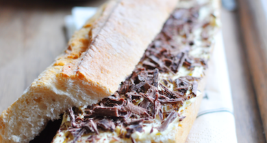 Tartine de beurre demi-sel au chocolat