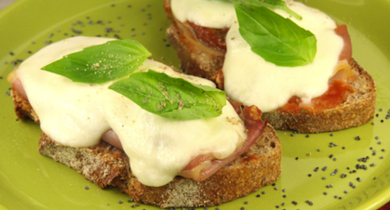 Tartine de jambon cru à l’Italienne