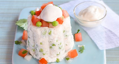 Timbale de poisson et légumes