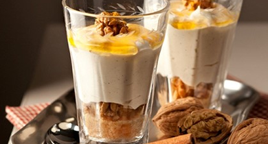 Tiramisu noix miel cannelle