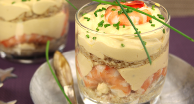 Tiramisu Galbani aux crevettes roses