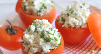 Tomates farcies au chèvre