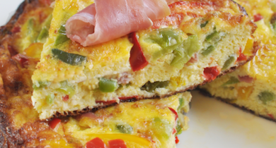 Tortillas de poivrons & jambon cru 