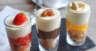 Trio de mini verrines de tiramisù