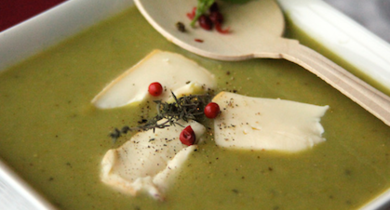 Velouté de brocolis au reblochon
