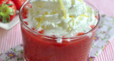 Velouté de fraises au citron