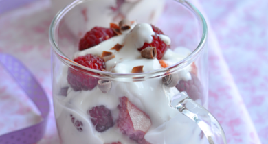 Verrines crémeuses de fruits rouges