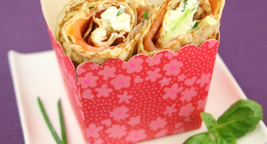 Wraps au saumon fumé