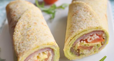 Wraps jambon et 3 fromages