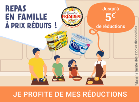 Repas en famille à prix réduits !