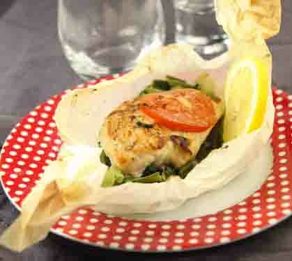 Papillote De Blanc De Poulet Fondue De Poireaux