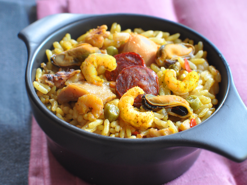 Paëlla De Fruits De Mer, Poulet Et Chorizo Envie De Bien Manger