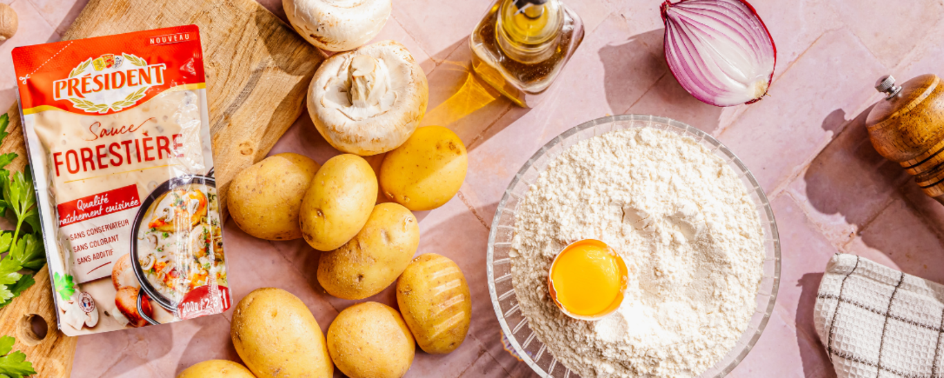 Gnocchis de pomme de terre maison et sauce forestière