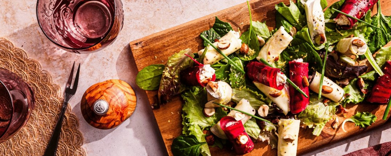 Cannelloni de légumes racines et Rondelé au lait de chèvre