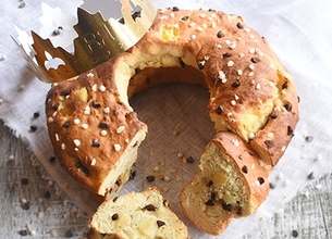 Brioche des rois poire-chocolat