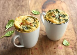 Mugcake saumon et épinards