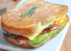 Croque aux légumes grillés